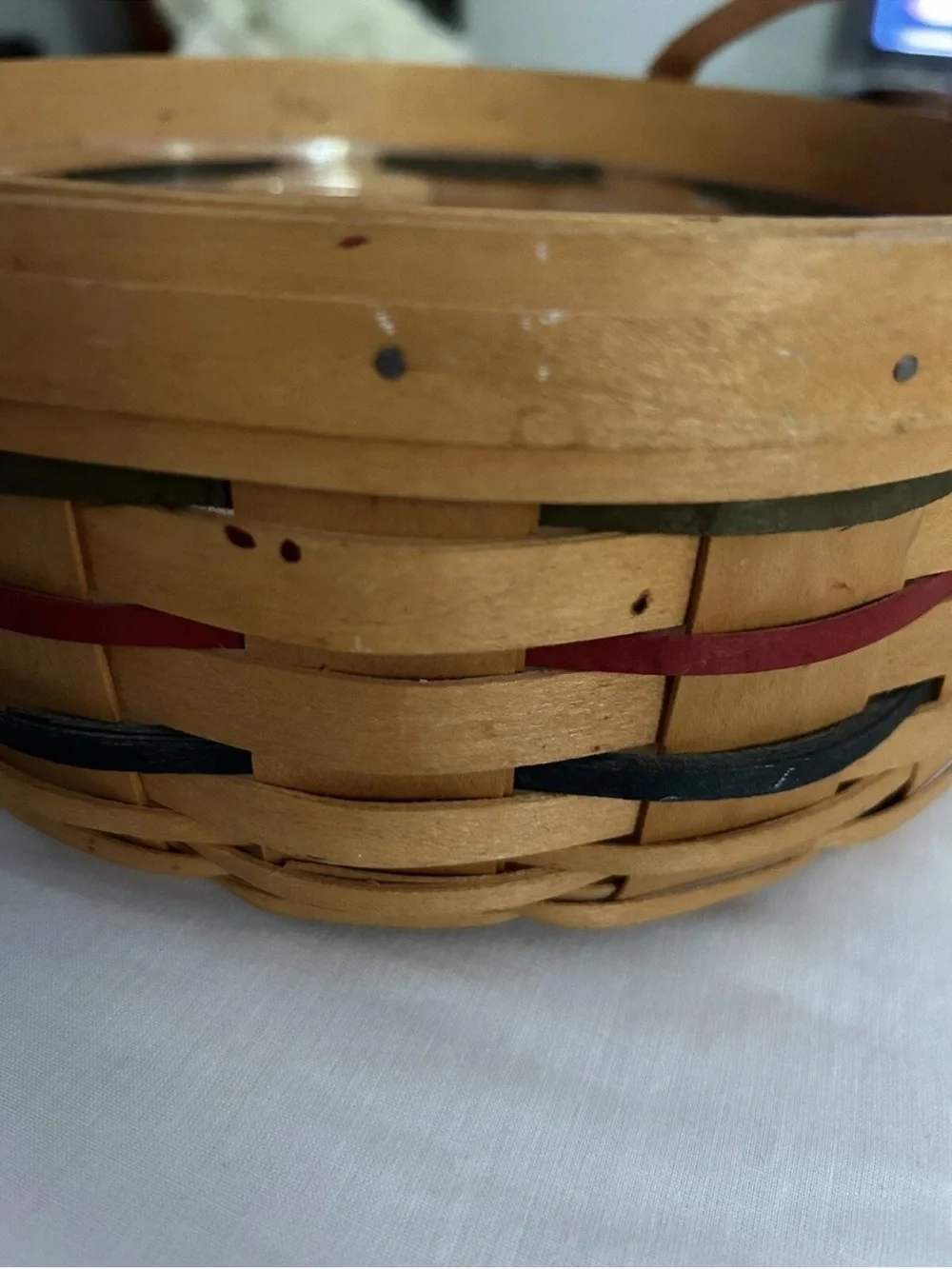 Longaberger Heartland Darning Basket w Handles 10 in